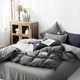 Internet celebrity bedding four-piece set 1.8m solid color bed sheet quilt cover single 1.5m bed student dormitory 4 three-piece set