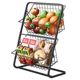 Kitchen vegetable storage rack black floor multi-layer vegetable rack household fruit storage vegetable Y basket storage