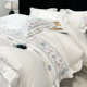 Advanced Class A 200 long velvet cotton four-piece set of cotton pure cotton flower embroidered quilt cover bed sheet new style bedding