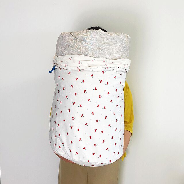 6ga clothing quilt storage bag cylinder wardrobe dustproof cover drawstring pocket moisture-proof quilt cotton bag wardrobe