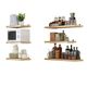 46N free punch-free wall storage rack kitchen partition solid wood one-line shelf wall S bookshelves wall hanging bathroom storage