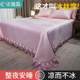 Summer mat sheets, ice silk mat three-piece set bed skirt style summer machine washable air conditioner soft mat for home foldable