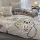 Cartoon towel embroidery four-piece set non-full q cotton student three-piece set dormitory bedding princess style bed sheets and fittings style