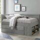 Small apartment boy and girl children's bed simple high t box storage solid wood bed 1.2 meters drawer half high bed single custom