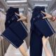 Summer thin nine-point pants for women, slim and versatile ice silk cotton feet pants breathable N loose milk silk middle-aged and elderly women