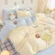 2025 new towel embroidered four-piece set cartoon quilt cover student accommodation three-piece set bed sheets bed fittings girl