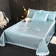 High-end sheets, cool mats, ice silk mats, washable summer machine washable bed skirt mat three-piece set breathable thick folding