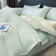Simple cotton four hg set solid color bed sheet quilt cover three-piece set skin-friendly nude bed cover for bed