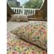Pastoral cream powder purple floral bed cover single piece protective cover D1.35m1.5 dormitory bed cover girl's heart