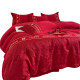 Simple Chinese wedding wedding four-piece set big red C sheet quilt cover newlywed S bedding Wedding room