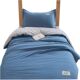Solid color 100 all-cotton student dormitory three-t-piece set dormitory top and bottom quilt core bedding sheet quilt cover six pieces