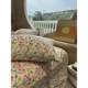 Pastoral cream powder purple floral bed cover single piece protective cover D1.35m1.5 dormitory bed cover girl's heart