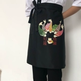 Японский фартук подходит для мужчин и женщин, длинная кофейная юбка, средней длины