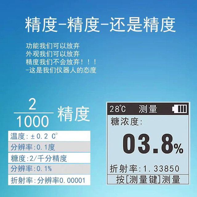 Sugar meter Sugar meter High-precision AIOK Sugar meter Refractometer Grape Watermelon Sweetness Tester
