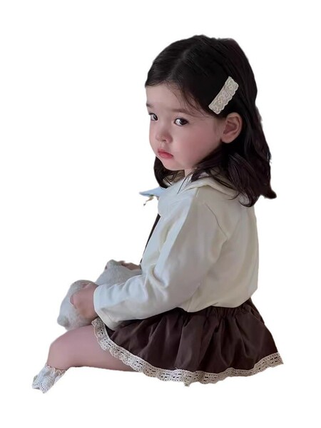 婴儿早秋套装时髦外出服又飒又酷女童装网红宝宝超可爱两件套春装 — 5