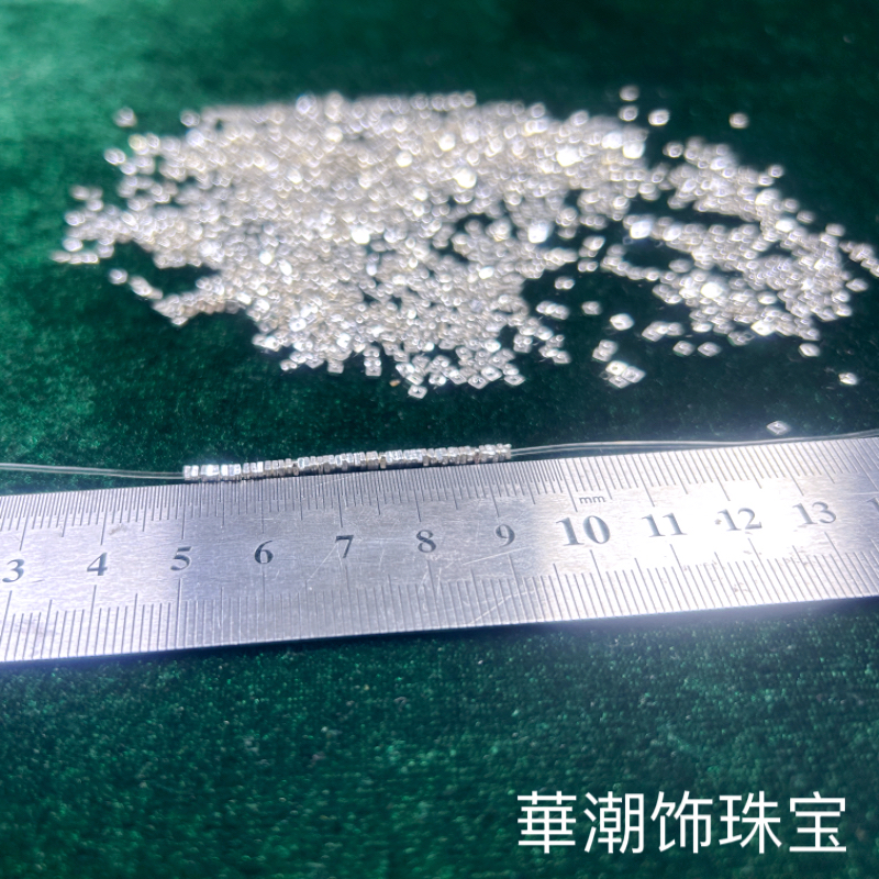 S  MINI CRUSHED SILVER SMALL SQUARE SPACER LOOSE BEADS DIY BRACELET NECKLACE BEADED BRAIDED ROPE JEWELRY ACCESSORIES