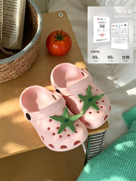 细细条 可爱番茄儿童凉拖男童女童夏户外足弓支撑防滑亲子洞洞鞋 — 2