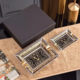 Fan Family Series Ceramic Ashtray Ornaments Home Black Big Gold Office Jewelry Storage Pan Palace