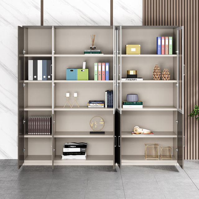 Office cabinet file cabinet office floor-standing storage cabinet with glass bookcase boss storage cabinet information cabinet with lock
