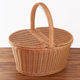 Environmentally friendly PP imitation rattan woven basket with cover cleaning basket food delivery basket fruit basket storage basket washable moisture-proof