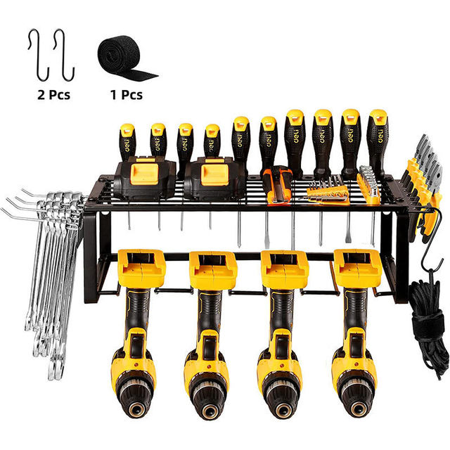 Cross-border wall-mounted power tool storage rack handheld electric drill tool wall storage rack heavy duty floating tool rack