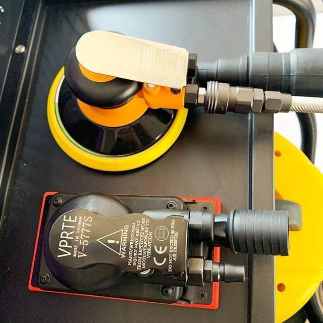 Dust-free pneumatic dry grinder central dust collection set Automobile renovation and repair spray paint vacuum grinding tool