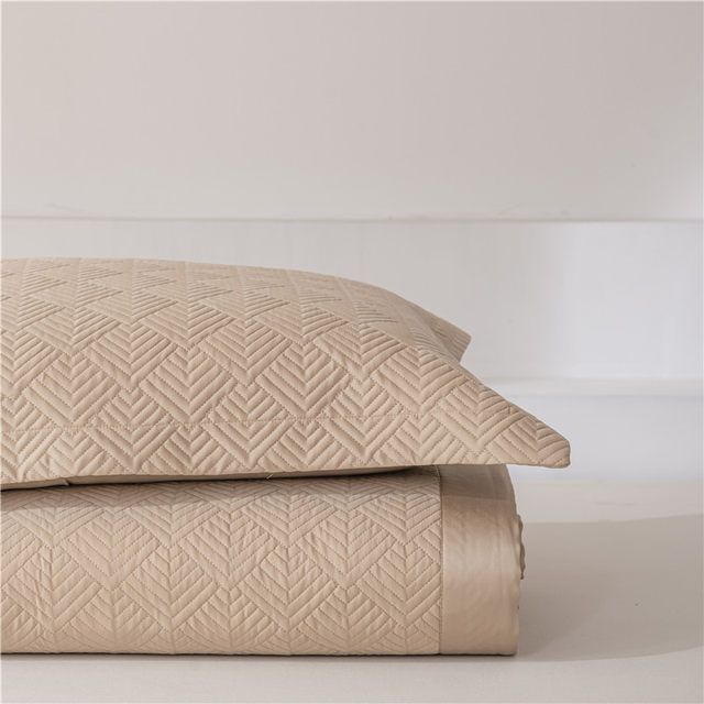 1vpk60 stitching quilted bed cover three-piece set summer thin style orchid cotton bed sheet solid color light luxury