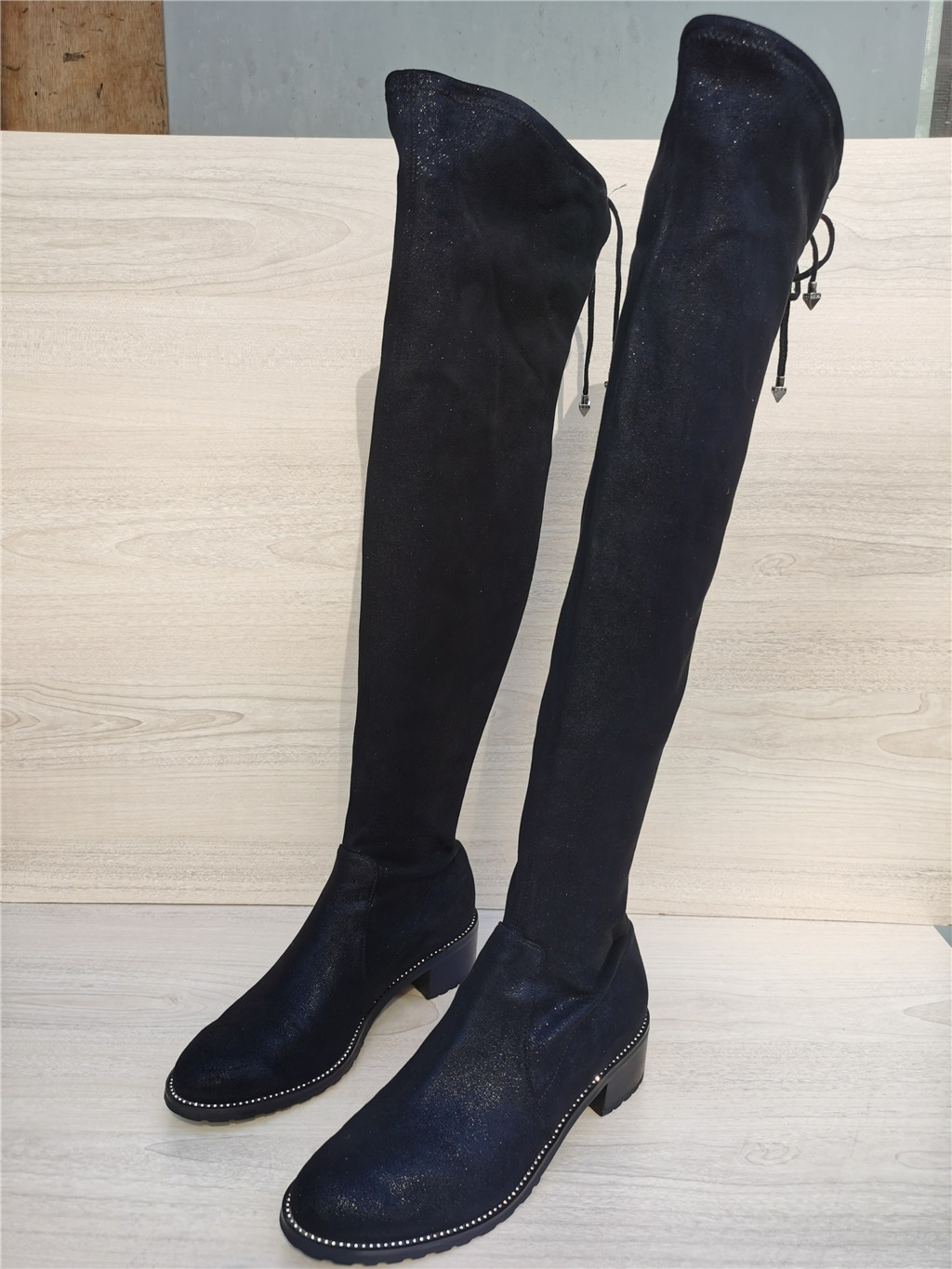 SAMPLE BRAND WITHDRAWAL CABINET BOOTS WOMENS 2022 FALL OVER-THE-KNEE BOOTS SLIM BLOCK HEEL STRETCH BOOTS BOOTS WINTER BOOTS