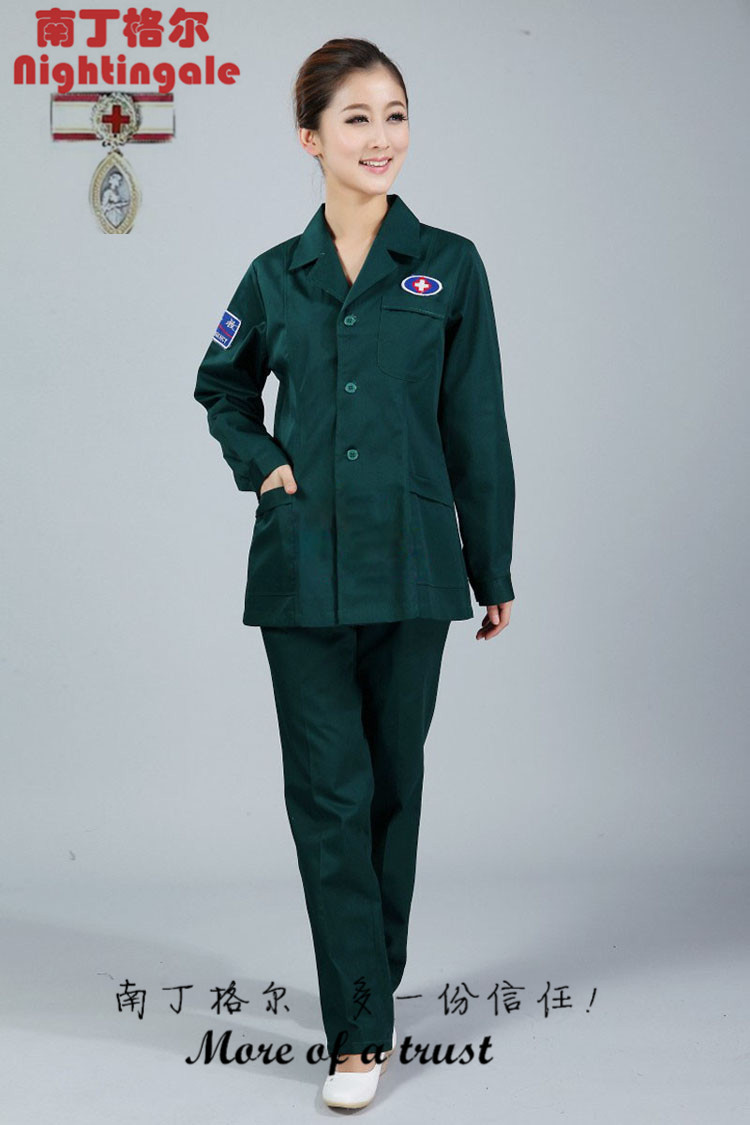나이팅게일 120 응급복 스플릿 슈트 긴팔 남성 및 여성 겨울 의사 응급복 병원복