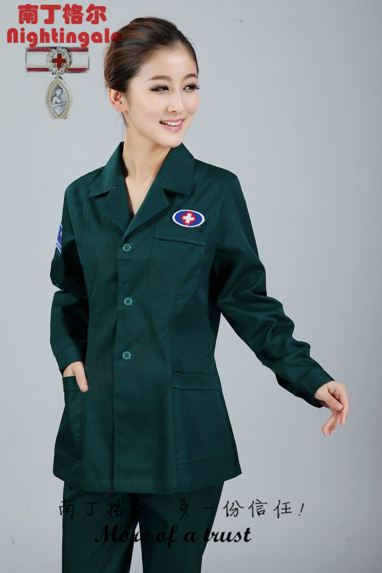 나이팅게일 120 응급복 스플릿 슈트 긴팔 남성 및 여성 겨울 의사 응급복 병원복