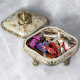 Modern simple and light luxury ceramic decorative storage tank European and American alloy jewelry storage box Snack candy box
