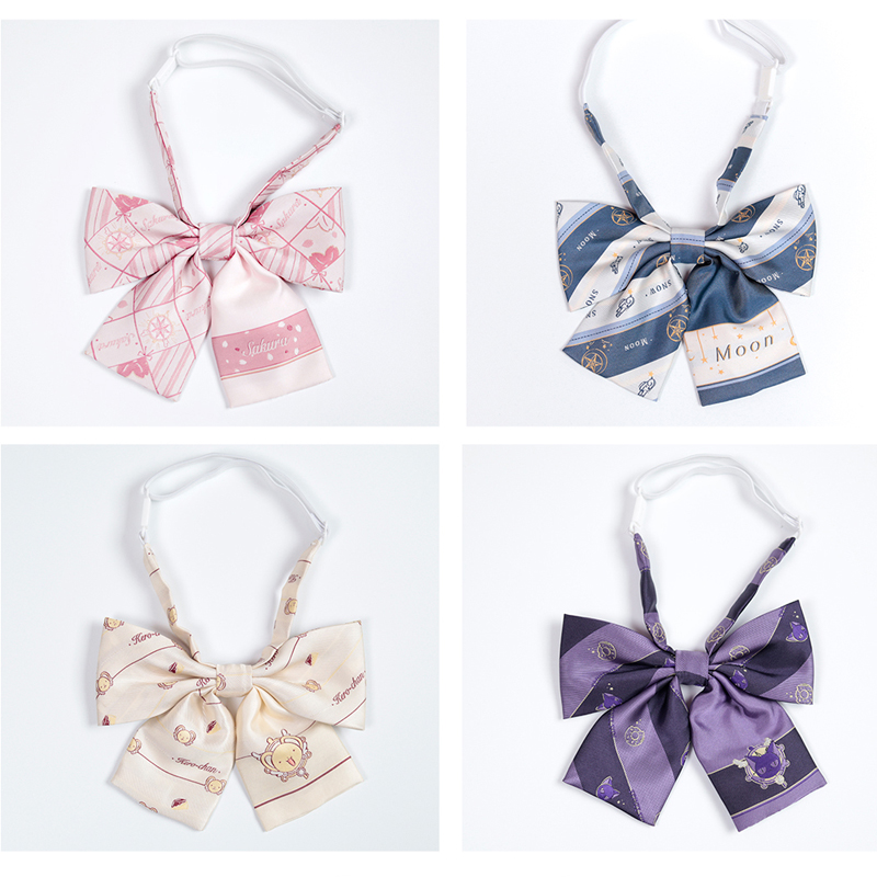 JAPAN VARIETY SAKURA GENUINE YAKUMO JK UNIFORM SPRING SUMMER LONG SLEEVE SHIRT TIE MAGIC CARD GIRL SAKURA SPOT