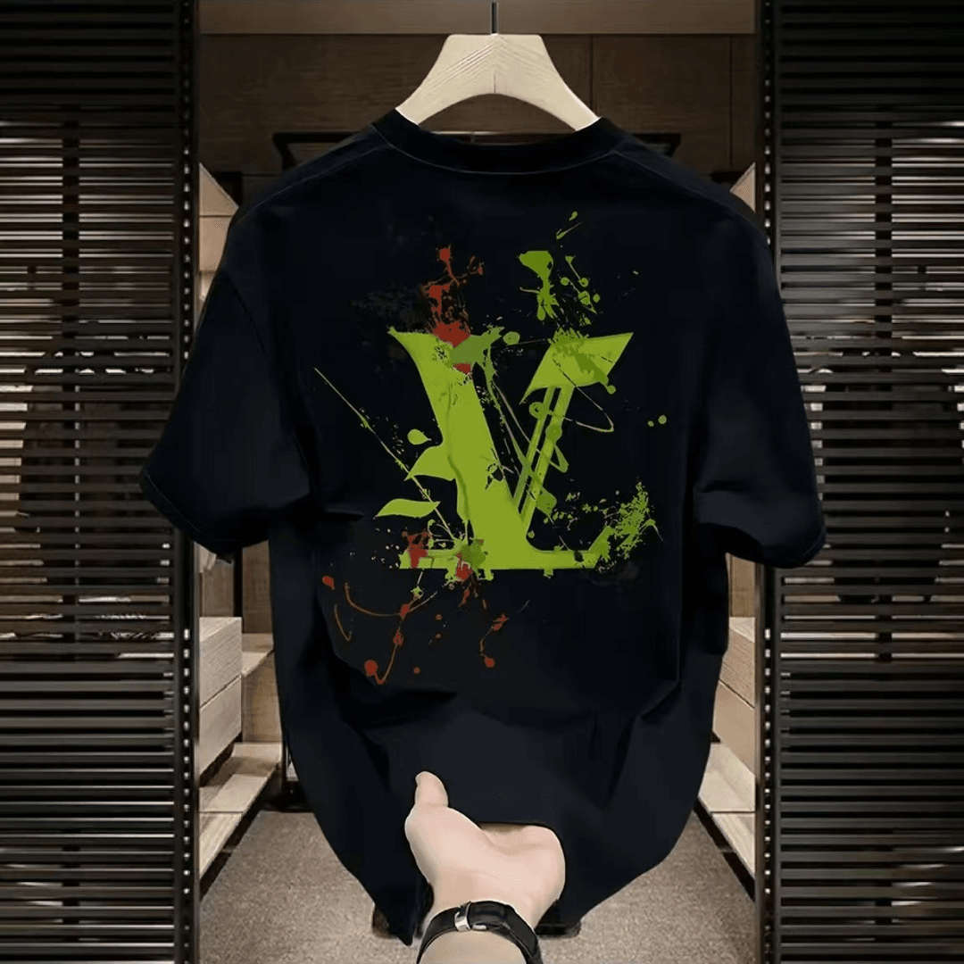 OVERSEAS ORDER TAIL GOODS CUT LABEL WITHDRAWAL FOREIGN TRADE AMERICAN TREND PRINT SHORT-SLEEVED T-SHIRT MALE AND FEMALE COUPLES VERSATILE TOPS