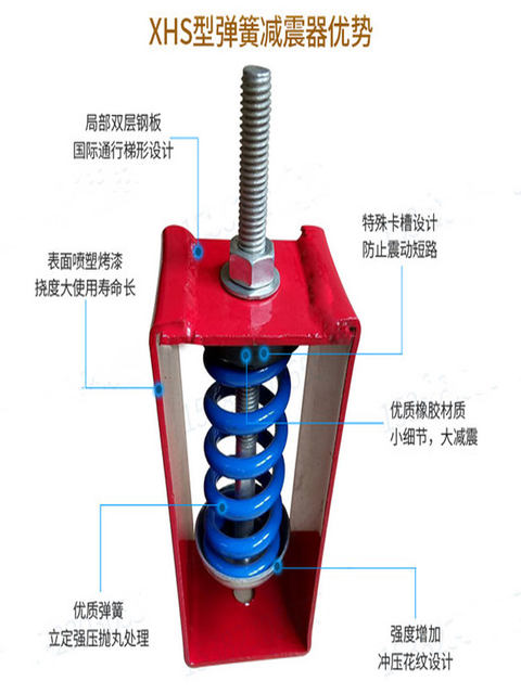 【减震器避震改装】XHS型吊架弹簧风机 空调吊式吊装弹簧吊钩缓冲