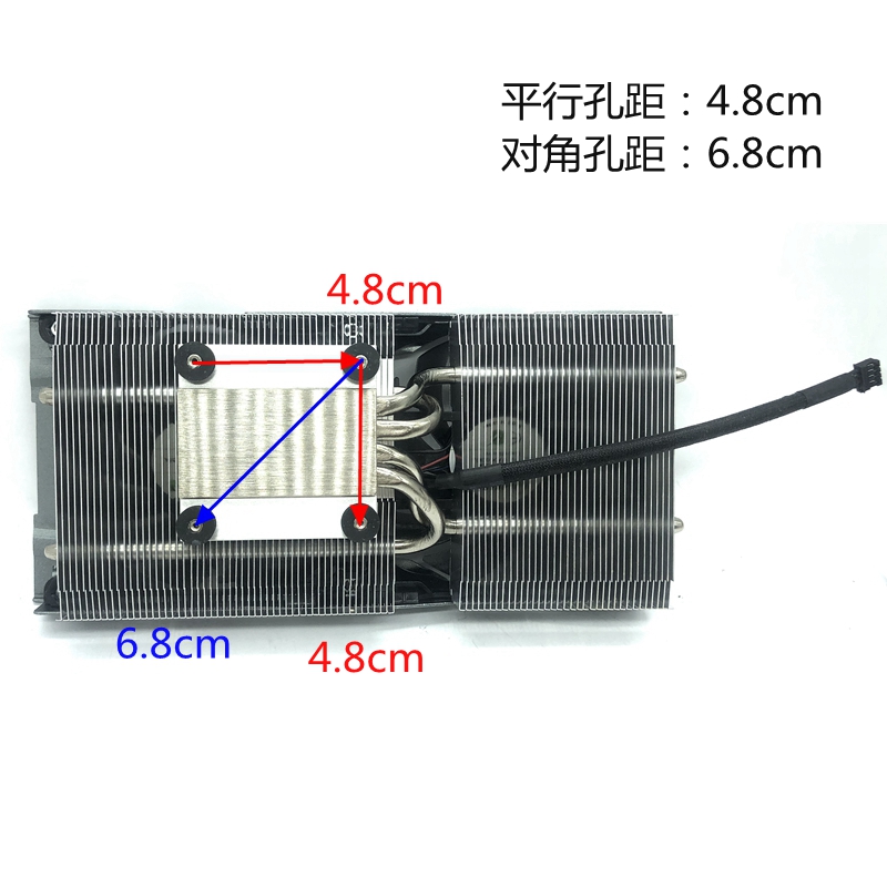 THE NEW YINGZHONG GTX660 970TI 980 DUAL FAN 4-WIRE TEMPERATURE CONTROL INDEPENDENT CHICKEN GRAPHICS CARD RADIATOR ASSEMBLY