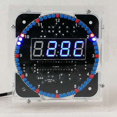 전자 시계 키트 C51 마이크로 컨트롤러 조명 제어 온도 DS1302 회전 LED 워터 램프 DIY 생산 부품