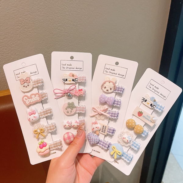 宝宝发夹全包布不伤发女童碎发夹子头饰可爱超萌婴儿发卡儿童发饰 — 5