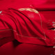 New Chinese wedding embroidery full cotton wedding four-six pieces set Newly-wedding big red bed sheet quilt cover wedding dowry bedding
