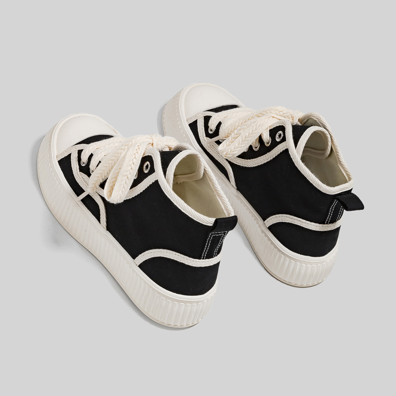 MISS HOME RETRO HONG KONG STYLE LITTLE WHITE SHOES WOMENS 2022 NEW HIGH-TOP CANVAS SHOES GO OUT ON THE STREET VERSATILE INS TRENDY CASUAL SHOES