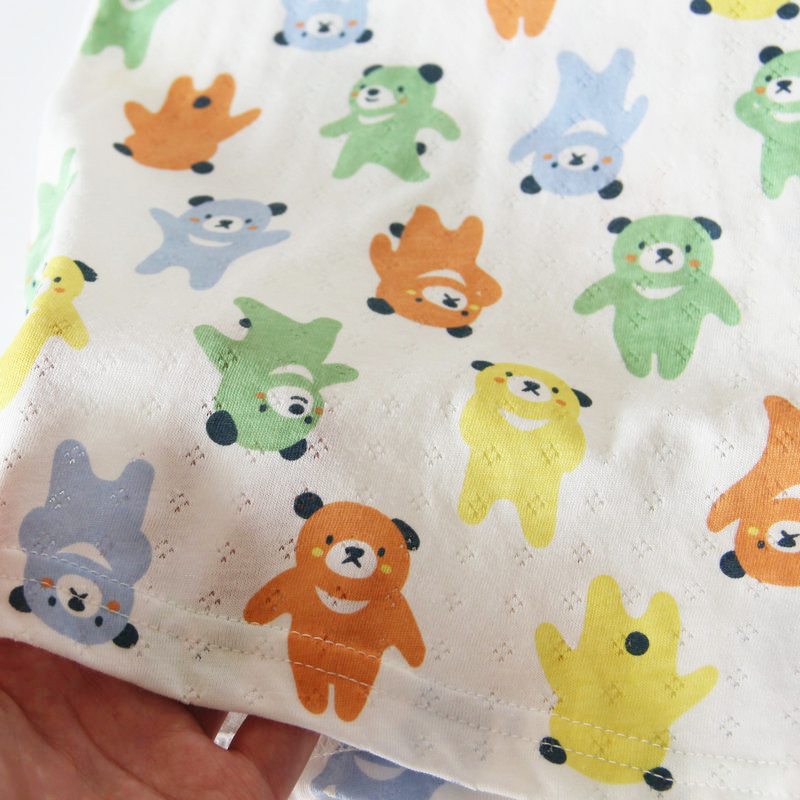 OLD CUSTOMERS REPURCHASE SOFT AND BREATHABLE BOYS AND GIRLS SUMMER MESH HOLLOW THIN SHORT-SLEEVED PAJAMAS COTTON LOUNGEWEAR