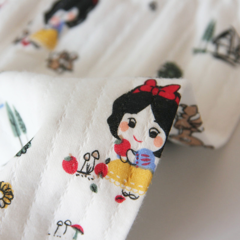 BREATHING COTTON GIRLS AUTUMN WINTER AIR LAYER ICE AND SNOW ESABETH SNOW PRINCESS PADDED LONG SLEEVE PAJAMAS LOUNGEWEAR