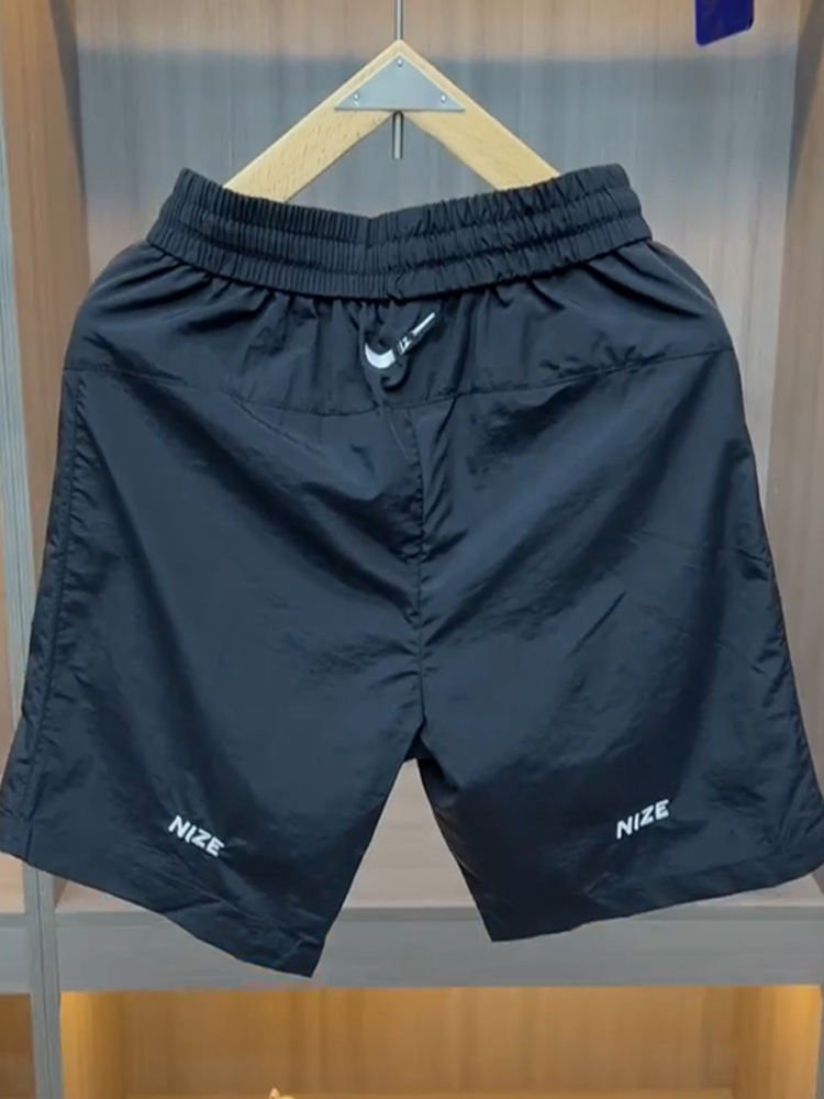 SUMMER MENS SHORTS THIN CROPPED PANTS ICE SILK CASUAL SPORTS QUICK-DRYING PANTS LOOSE STRAIGHT BEACH PANTS BREATHABLE PANTS