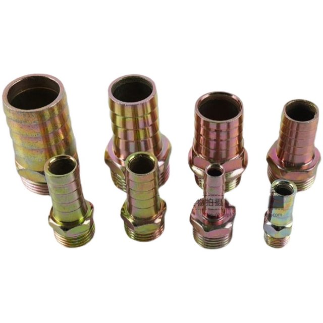 Iron-plated colored outer wire straight through pagoda pipe joint water pipe hose leather pipe gas pipe nozzle joint 1 minute 2 minute 3 minute 4 minute