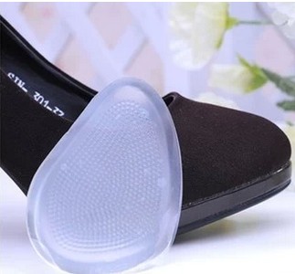 THICKENED TRANSPARENT HALF-SIZE PAD SILICONE INSOLE ADHESIVE HEELS HALF-PAD FOREFOOT PAD
