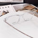Latemon Langtemeng black frame glasses frame, plain face, slim square frame, myopia lens frame, L83105