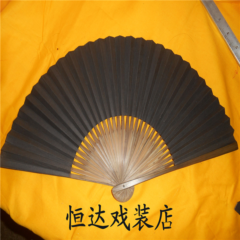 경극 30뼈 검은색 부채 경극 백배 종이부채 경극 공연 부채 경극 배우 연습지 부채