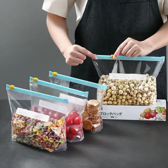 加厚保鲜袋密封袋食品级家用冰箱专用自封袋厨房拉链式收纳封口袋