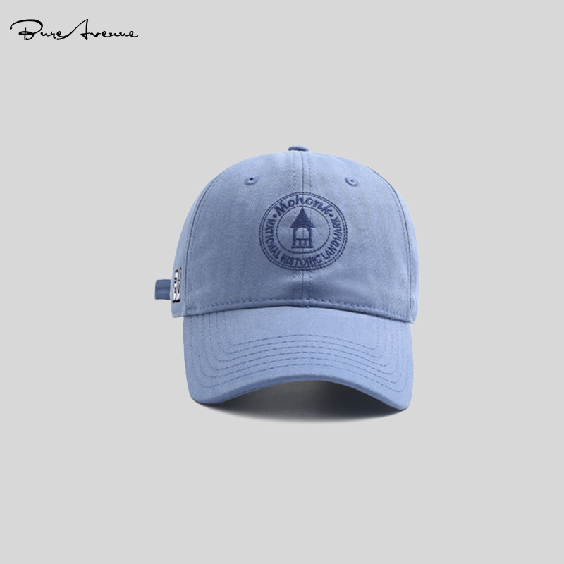 TRENDY BRAND BURE AVENUE KOREAN VERSION RETRO SOFT TOP EMBROIDERED BASEBALL CAP FASHION FACE SHOW SMALL CAP SHADE SUMMER
