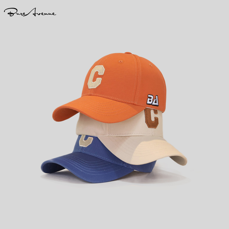 TRENDY BRAND BURE AVENUE HAT C LETTER EMBROIDERY BASEBALL CAP SUMMER MENS AND WOMENS SUNSCREEN CAP JAPANESE SERIES