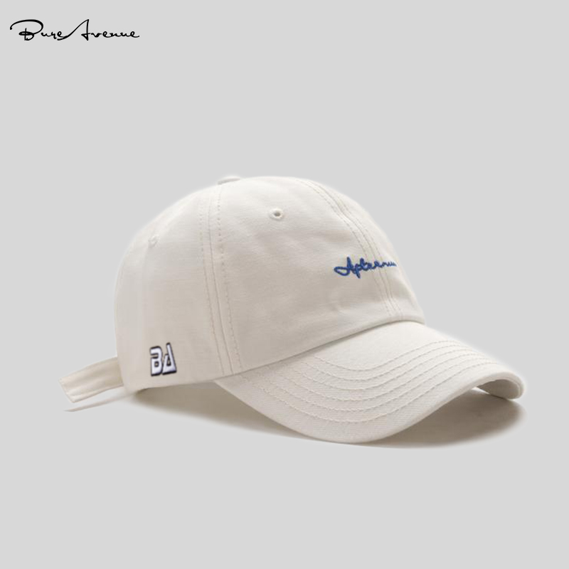 BURE AVENUE CAP SIMPLE LETTER EMBROIDERY BASEBALL CAP SUMMER SUN HAT OUTDOOR SUNSHADE